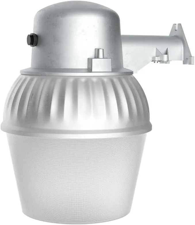 Lithonia Lighting LED Outdoor Flood Light Fixture, Exterior Dusk Dawn Security Light with Photocell Sensor, Gray (OALS10)