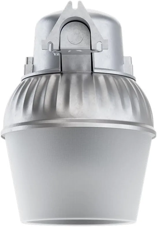 Lithonia Lighting LED Outdoor Flood Light Fixture, Exterior Dusk Dawn Security Light with Photocell Sensor, Gray (OALS10)