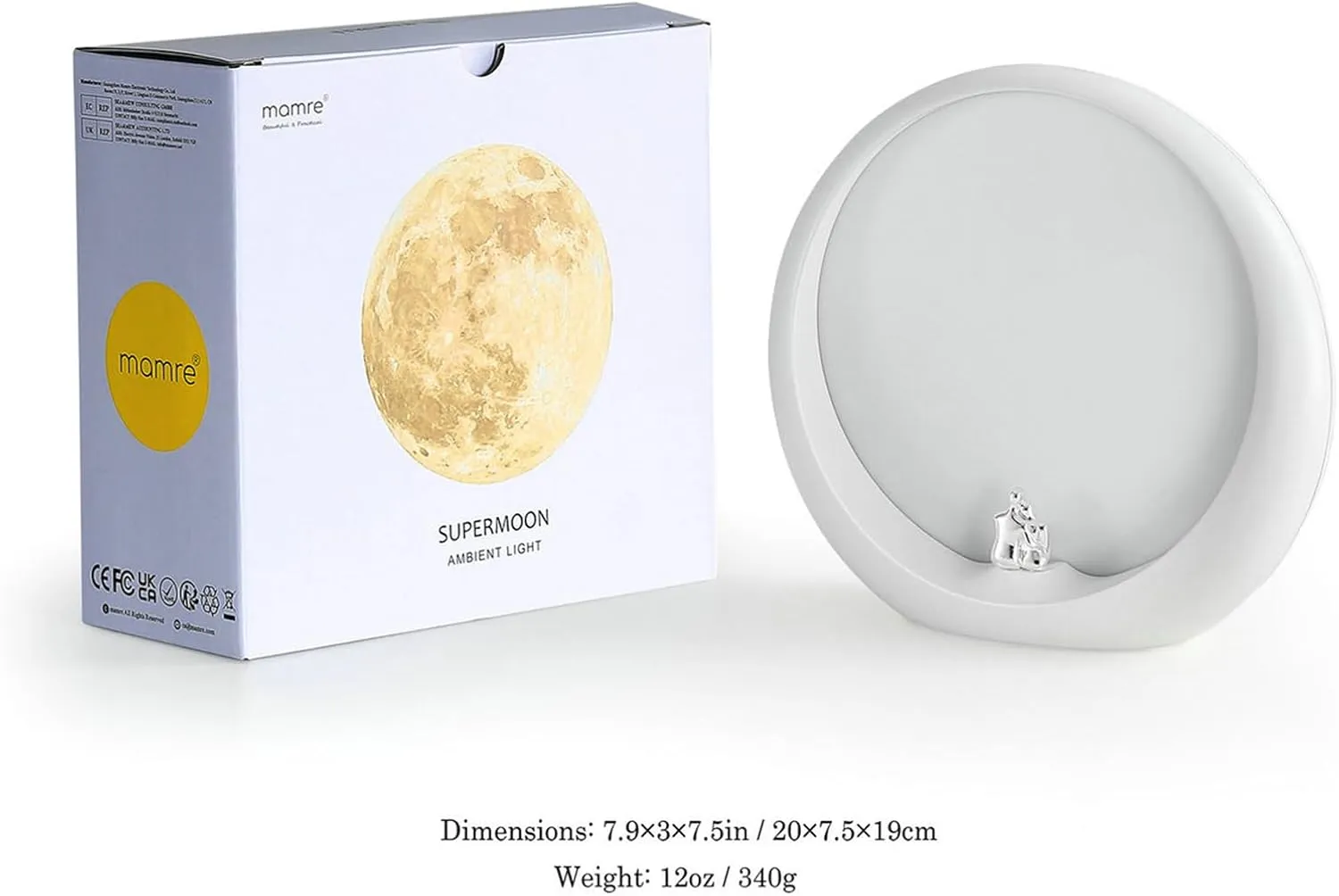 mamre Super Moon Lamp Table Lamp Gift Special Women's Gift for Bedroom Living Room Suprise Gift for Valentine's Day Birthday Wedding Anniversary
