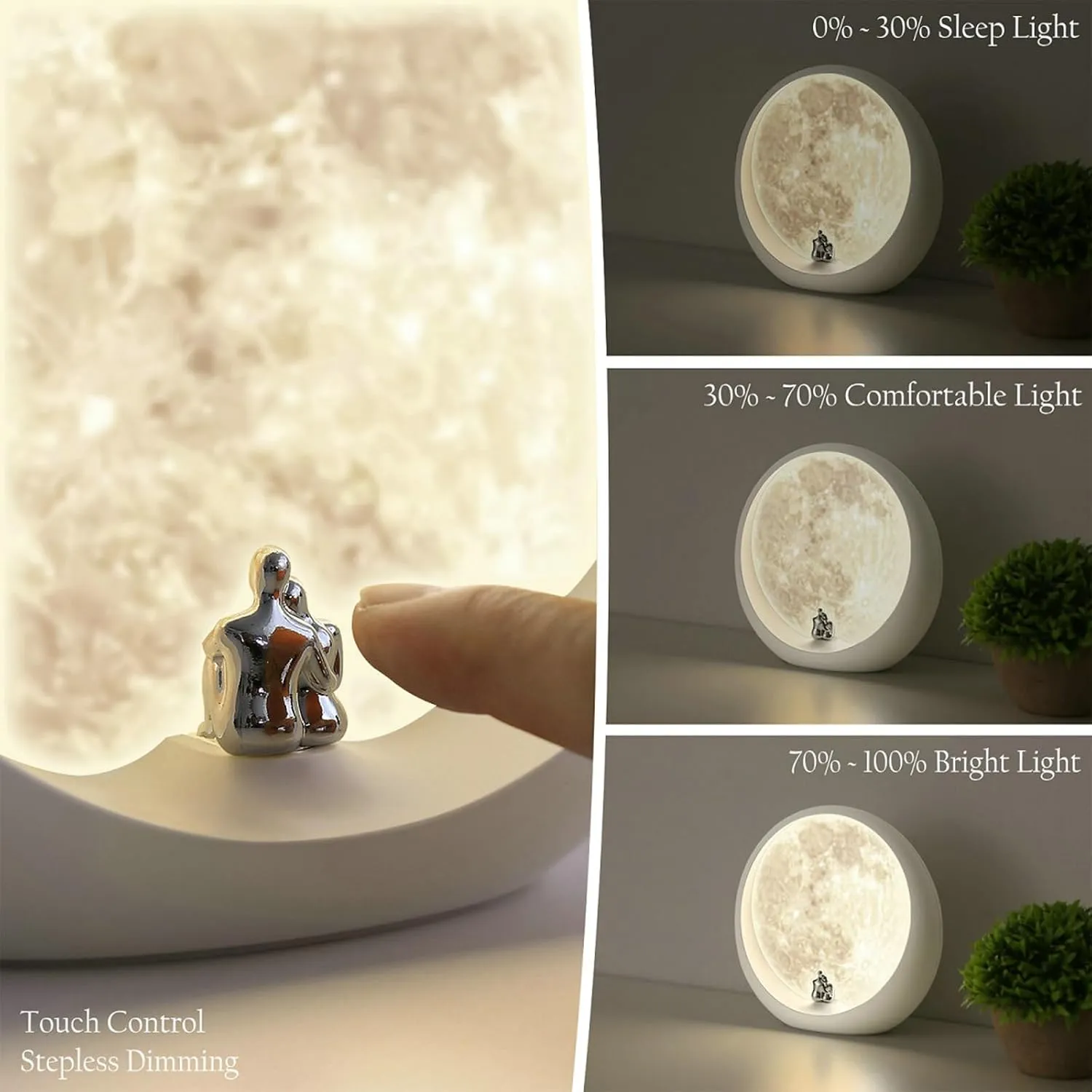 mamre Super Moon Lamp Table Lamp Gift Special Women's Gift for Bedroom Living Room Suprise Gift for Valentine's Day Birthday Wedding Anniversary