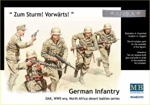 Master Box WWII DAK German Infantry N. Africa (5) Figure Model Building Kits (1:35 Scale)