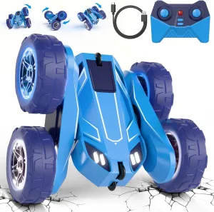 MaxTronic RC Car for Kids, USB-C Fast Charge Remote Control Cars with LED Lights, 2.4GHz 4WD 360° Spins & 30min Play All-Terrain Off-Road Toys for Boys & Girls​ Ages 3-12