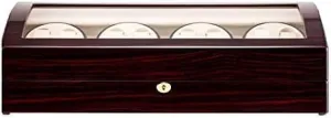 Mechanical Watch Shaker Watch Winder Box, Piano Paint Wood Finish with PU Leather Interior 8 Automatic Watch Storage Display Box