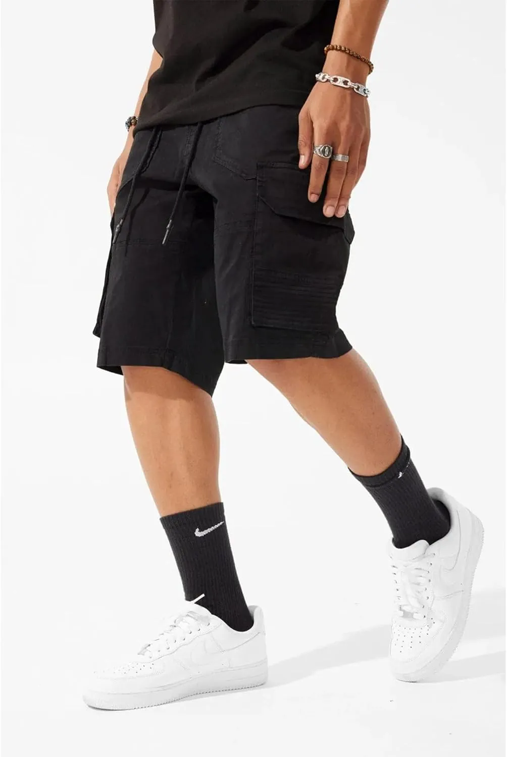 Men OG Barbados Cargo Field Camp Shorts (Black)