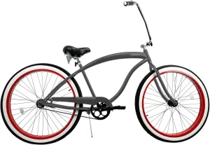 MICARGI Largo 26/29-inch Beach Cruiser Bike, Single or 7 Speed Option, High Rise Handlebar, Three Piece Cranksets, Fat Alloy Rim 80mm, 26/29x3.0 Fat Tire Bike, Bike for Adults, Complete Cruiser Bikes