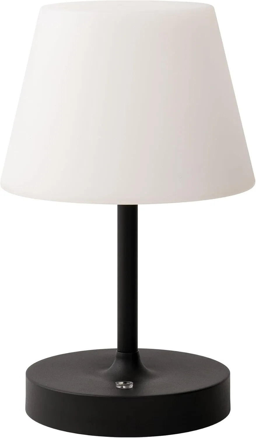 Modo LED Cordless USB-C Re-Chargeable Desk Lamp, 5200mAh Battery Operated with 3 Color Temperature 2700K-3000K-3500K and Fingertip Touch On/Off Plus Dimming in Black with White PC Shade