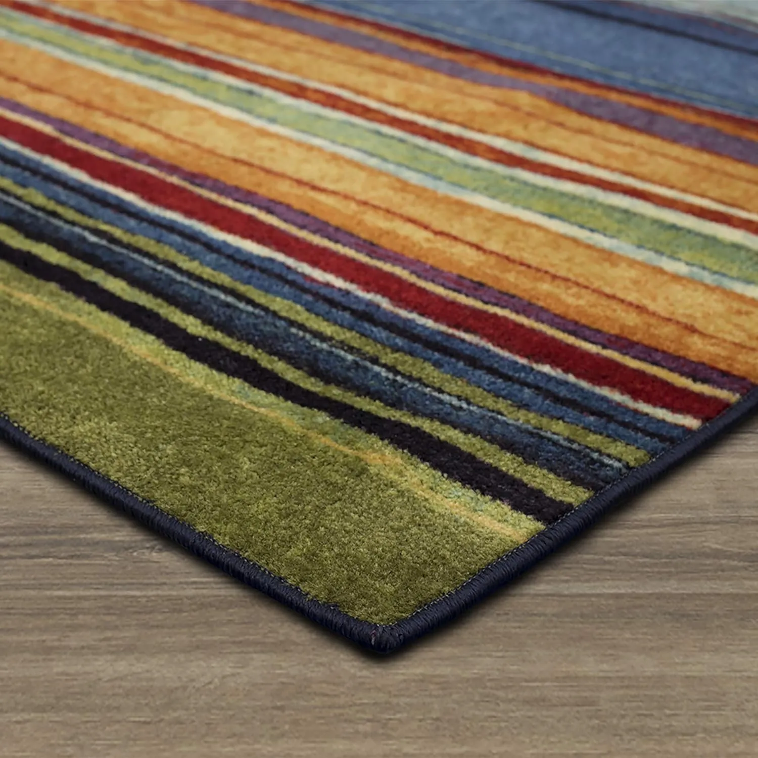 Mohawk Home Rainbow Stripe 2' x 8' Area Rug - Multicolor - Perfect for Living Room, Dining Room, Office