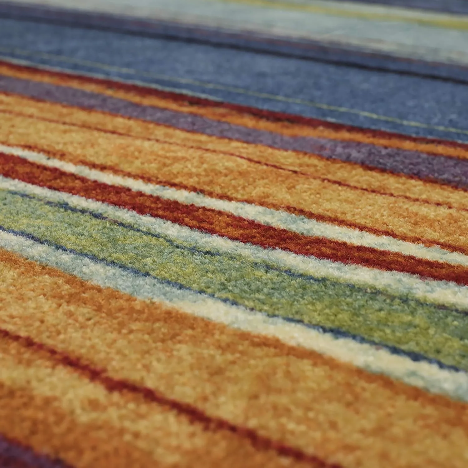 Mohawk Home Rainbow Stripe 2' x 8' Area Rug - Multicolor - Perfect for Living Room, Dining Room, Office