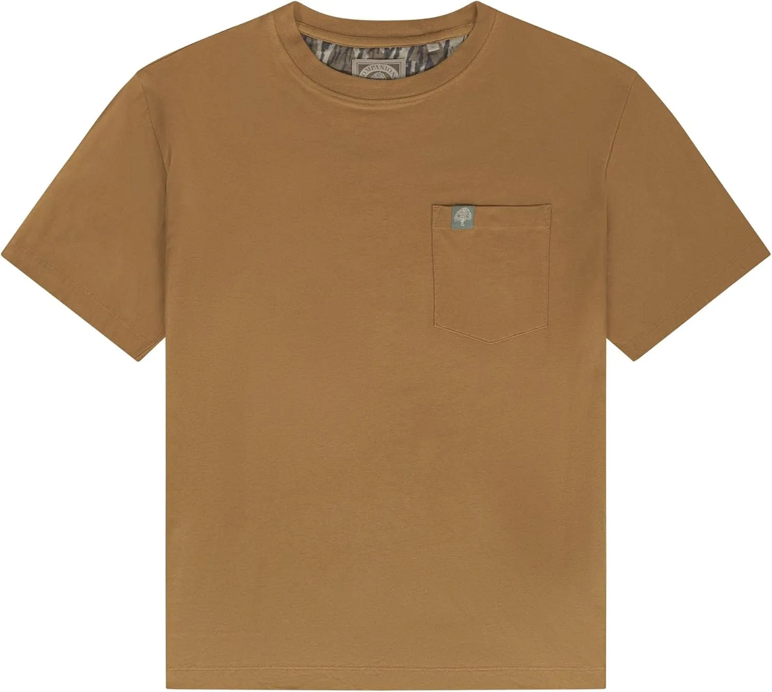 Mossy Oak Cottrell Camp Tee – 100% Cotton, Pre-Shrunk, Soft Feel Peached Fabric with Chest Pocket, 2-Way Stretch