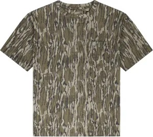 Mossy Oak Cottrell Camp Tee – 100% Cotton, Pre-Shrunk, Soft Feel Peached Fabric with Chest Pocket, 2-Way Stretch