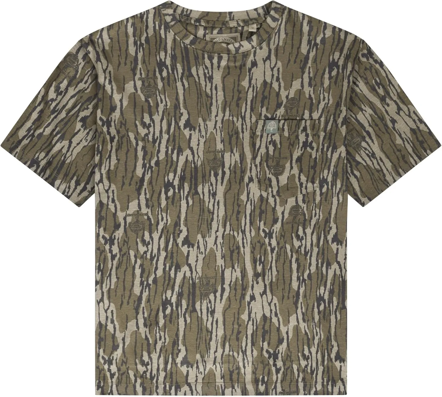 Mossy Oak Cottrell Camp Tee – 100% Cotton, Pre-Shrunk, Soft Feel Peached Fabric with Chest Pocket, 2-Way Stretch