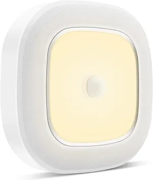 Motion Sensor Battery Operated Lights For Closet, Indoor Wireless Activated LED Ceiling Light Battery Powered 300LM for Stair Kitchen Porch Bathroom Hallway Bedroom Garage, Warm Step Light