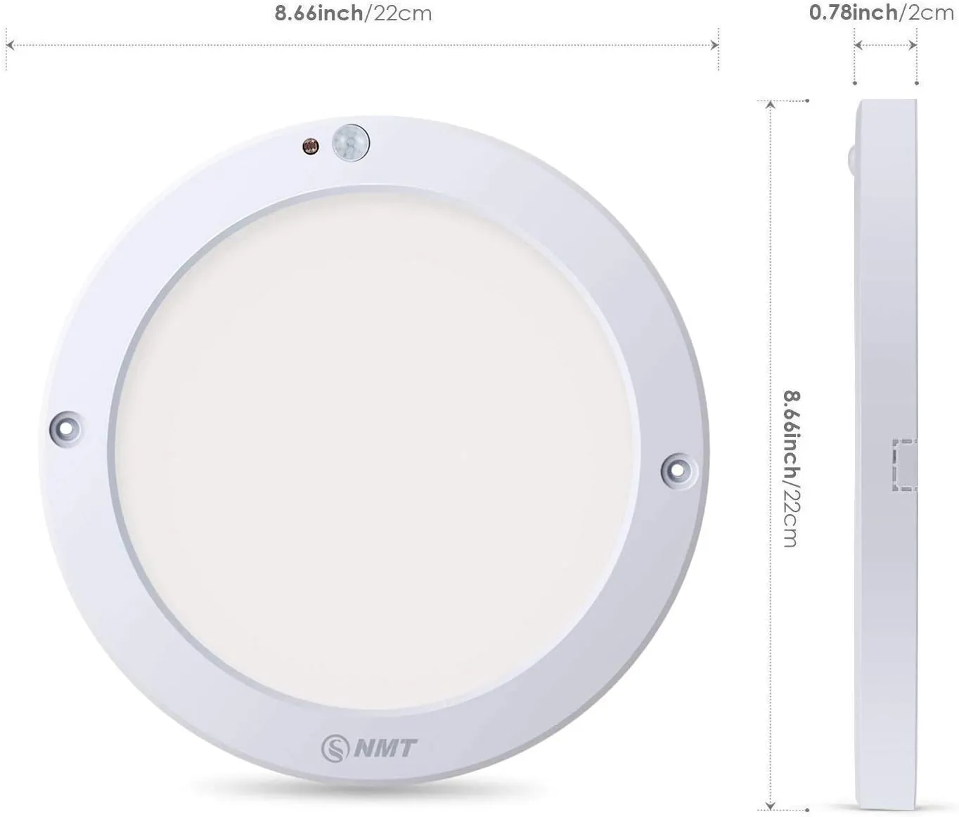 Motion Sensor Led Ceiling Light 1200 Lumen, 100 Watt Equivalent for Laundry Rooms,Stairs,Basements, Toilet,Porches,Closets, Hallways, Indoor/Outdoor, Warm White 3000K