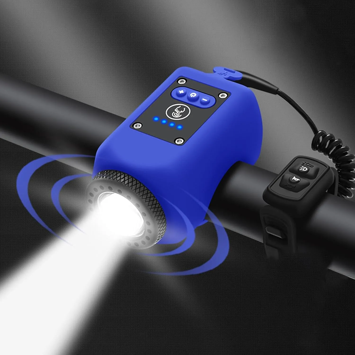 Mountain Bikes Bell - 110db Waterproof Cycling Bell, USB Charging Electronic Horn | Loud Bikes Horn, Alarm Sound with Long Battery Life, Ideal for Mountain and City Bikes, Safe Riding Accessory