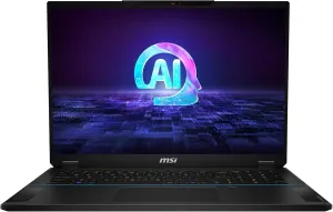 MSI Stealth 18 AI Studio 18” 240Hz QHD  Gaming Laptop: Intel Ultra 9-185H, NVIDIA Geforce RTX 4080, 32GB DDR5, 1TB NVMe SSD, Cooler Boost 5, Win 11: Black A1VHG-019US
