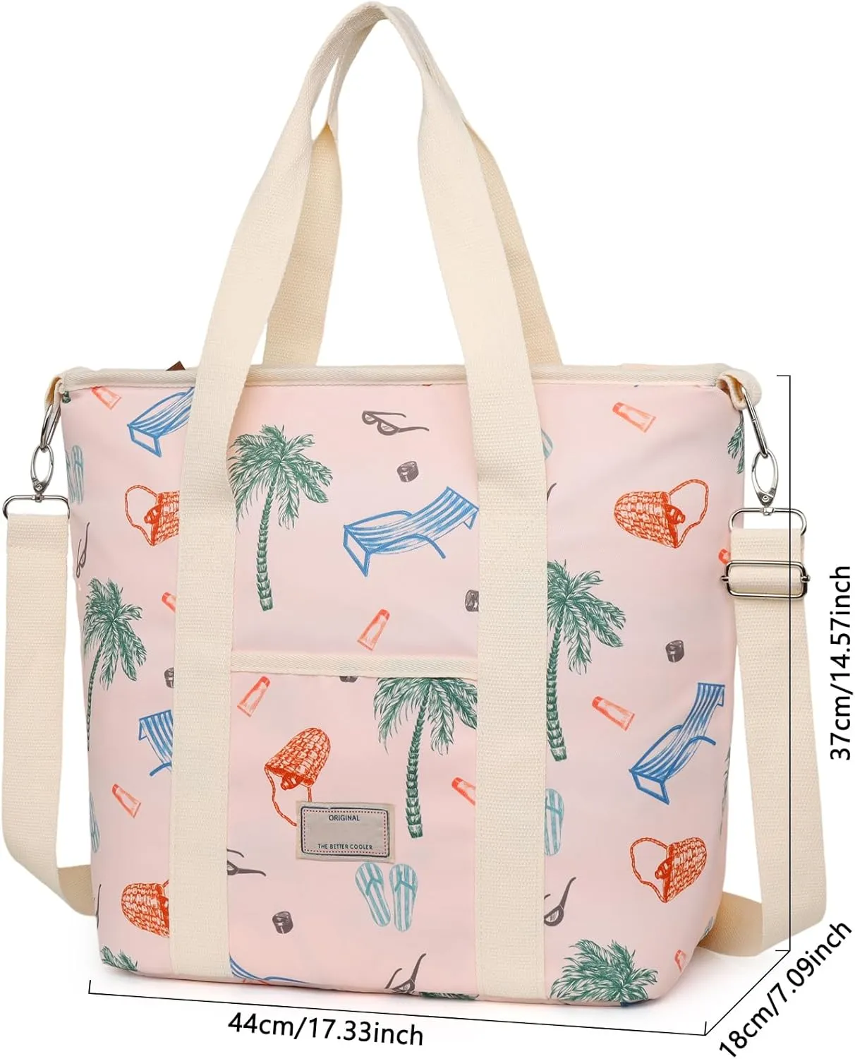Nanxson Large Insulated Lunch Bag for Women Adult Reusable Leakproof Picnic Lunch Box Freezable Cooler Tote Bag