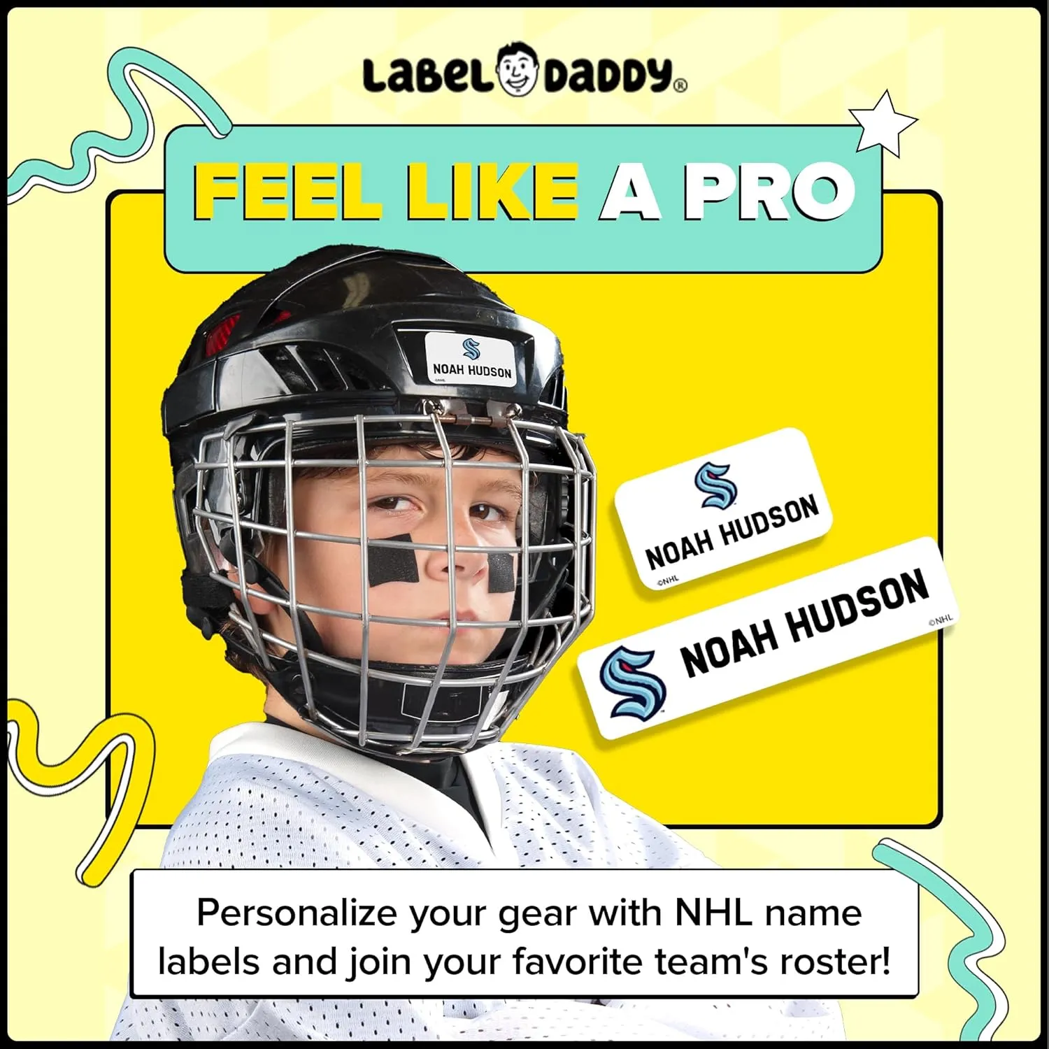 NHL Hockey Labels - Custom Peel and Stick, Waterproof Labels - Great for Organization, Sports, School, Day Camp Labels - 155 Pack (Toronto Maple Leafs)