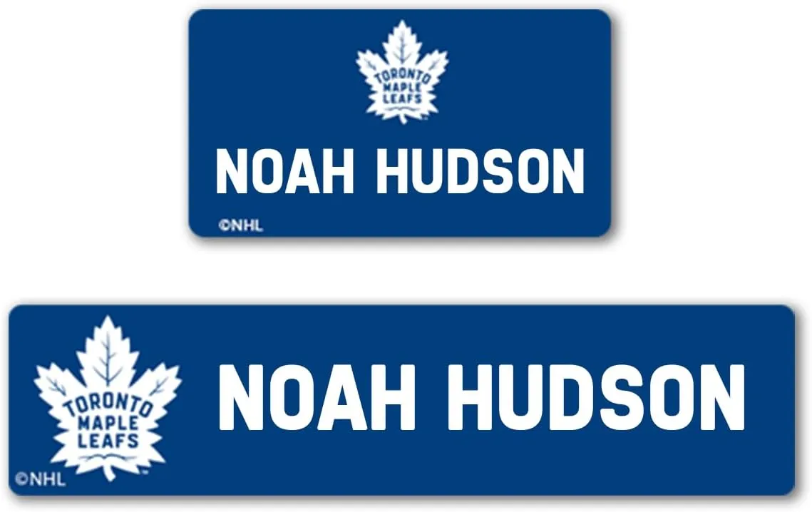 NHL Hockey Labels - Custom Peel and Stick, Waterproof Labels - Great for Organization, Sports, School, Day Camp Labels - 155 Pack (Toronto Maple Leafs)