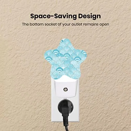 Night Light Plug-in into Wall Dusk to Dawn Smart Sensor White Led Nightlight for Bedroom Bathroom Kitchen Hallway Stairs Energy Efficient Decor Desk Lamp Beach Decor