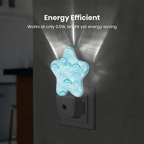 Night Light Plug-in into Wall Dusk to Dawn Smart Sensor White Led Nightlight for Bedroom Bathroom Kitchen Hallway Stairs Energy Efficient Decor Desk Lamp Beach Decor