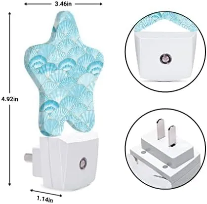 Night Light Plug-in into Wall Dusk to Dawn Smart Sensor White Led Nightlight for Bedroom Bathroom Kitchen Hallway Stairs Energy Efficient Decor Desk Lamp Beach Decor