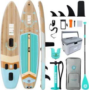 Niphean (Extra Large) Inflatable Paddle Board, SUP for 2 1 People/Family and 4-Layer Insulated Paddle Board Cooler Box
