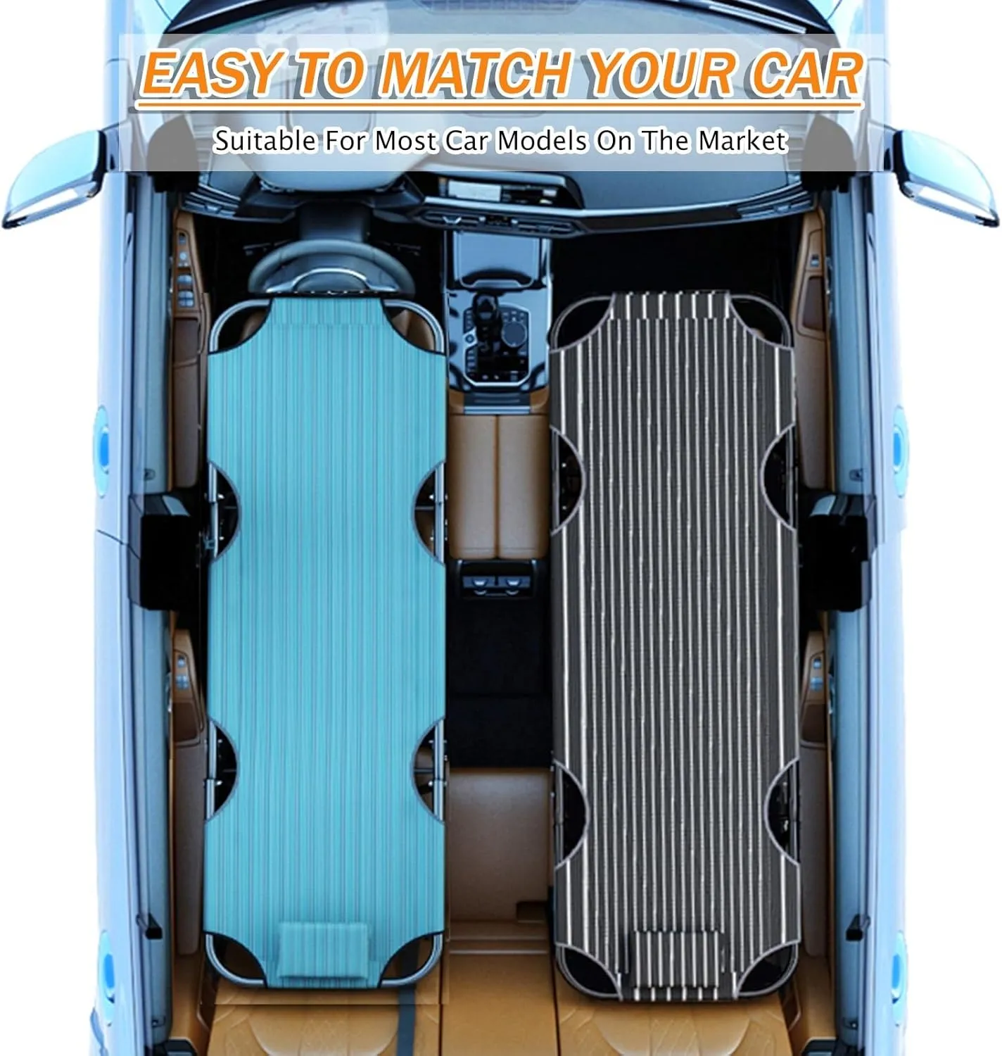 Non-Inflatable Car Mattress, Portable Folding Camping Cot Car Trave Bed,Outdoor Camping Bed,Easy to Clean,Suitable for The Rear Seat of Most Cars,Office Outdoor Camping Bed