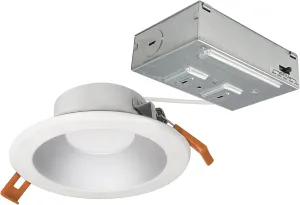 Nora NLTH-41TW-HZMPW Theia LED Downlight with Selectable CCT (2700K/3000K/3500K/4000K/5000K), No Housing Required (4")