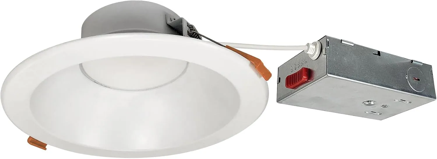 Nora NLTH-61TW-MPWLE4 Theia LED Downlight with Selectable CCT (2700K/3000K/3500K/4000K/5000K), No Housing Required, Matte Powder White