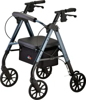NOVA Star 8 Petite Rollator Walker with Perfect Fit Size System, Lightweight & Foldable, Easy to Lift & Carry, Great for Travel, Color Blue