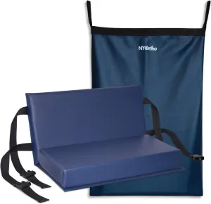 NYOrtho Wheelchair Foot-Rest Extender Elevating Pad - Leg Cushion Protector   Carrying Bag | Secures Easily with Quick-Release Strap Seat Widths 16" - 20"   Carrying Bag, 2" Foot Platform
