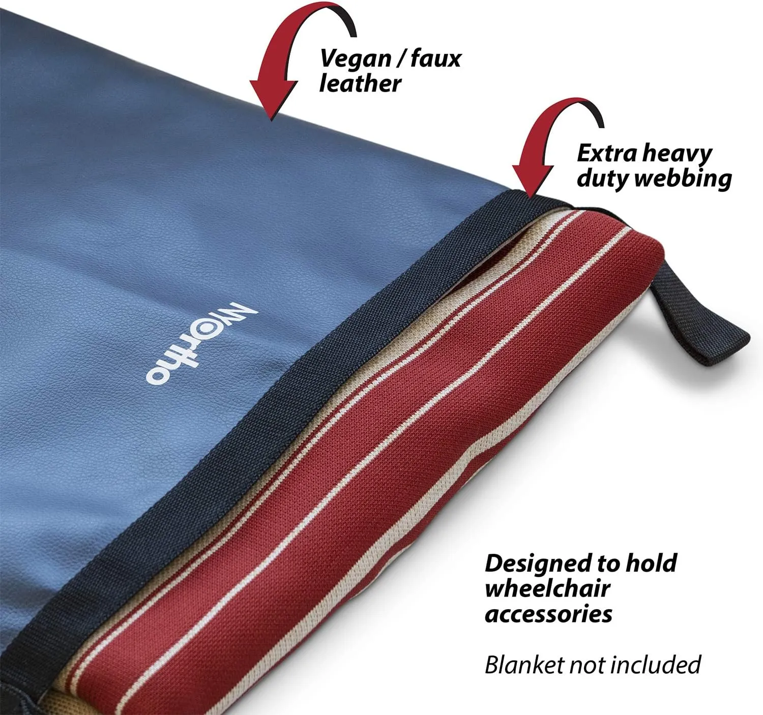 NYOrtho Wheelchair Foot-Rest Extender Elevating Pad - Leg Cushion Protector   Carrying Bag | Secures Easily with Quick-Release Strap Seat Widths 16" - 20"   Carrying Bag, 2" Foot Platform