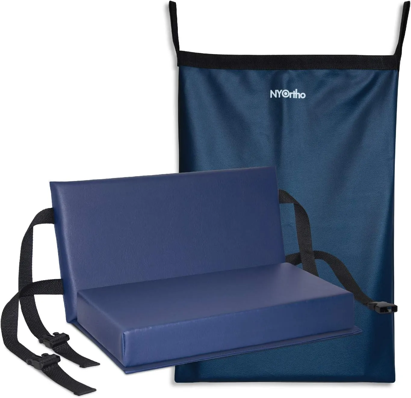 NYOrtho Wheelchair Foot-Rest Extender Elevating Pad - Leg Cushion Protector   Carrying Bag | Secures Easily with Quick-Release Strap Seat Widths 16" - 20"   Carrying Bag, 2" Foot Platform