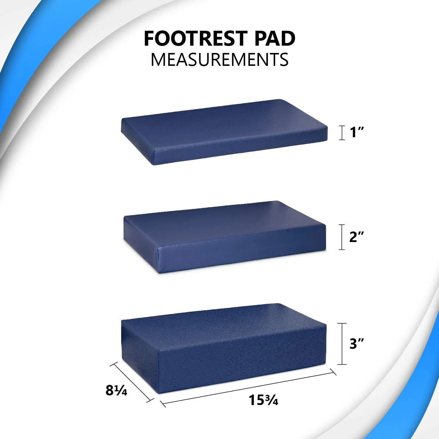 NYOrtho Wheelchair Foot-Rest Extender Elevating Pad - Leg Cushion Protector | Secures Easily with Quick-Release Strap Seat Widths 16" - 20", 1" Foot Platform