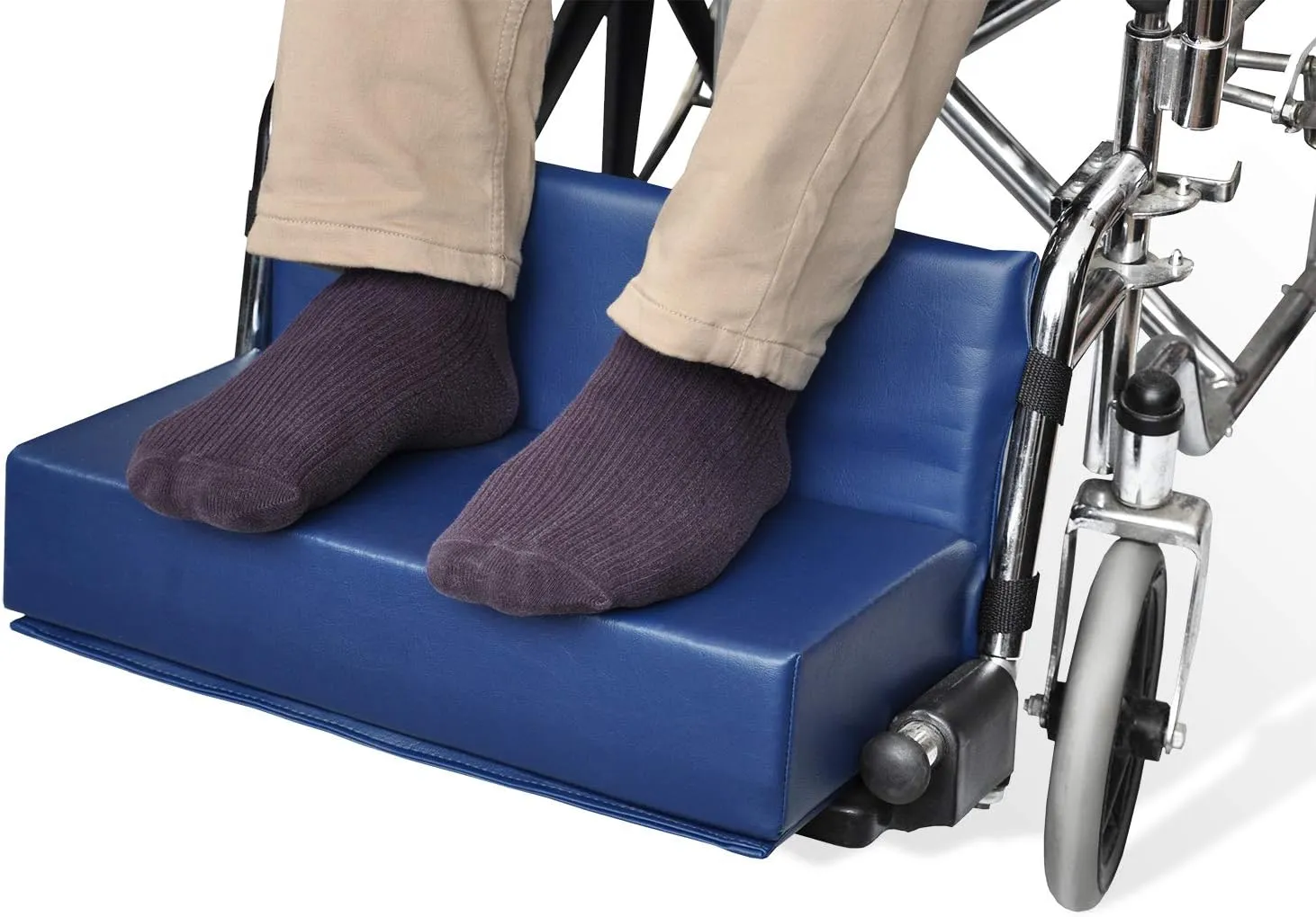 NYOrtho Wheelchair Foot-Rest Extender Elevating Pad - Leg Cushion Protector | Secures Easily with Quick-Release Strap Seat Widths 16" - 20", 3" Foot Platform