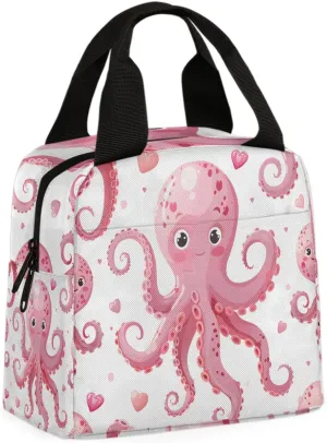 Octopus Tentacles Lunch Bag Cute Octopus Tote Lunch Bag Reusable Lunch Box Leakproof Cooler Bag