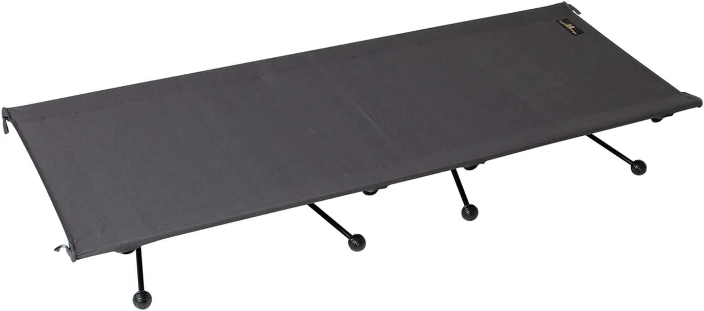 ogawa 1984 Outdoor Camping Bed, High & Low Cot Wide, 2 Height Levels, Charcoal Gray, 75.2 x 28.0 x 16.5 inches (191 x 71 x 42/25 cm)