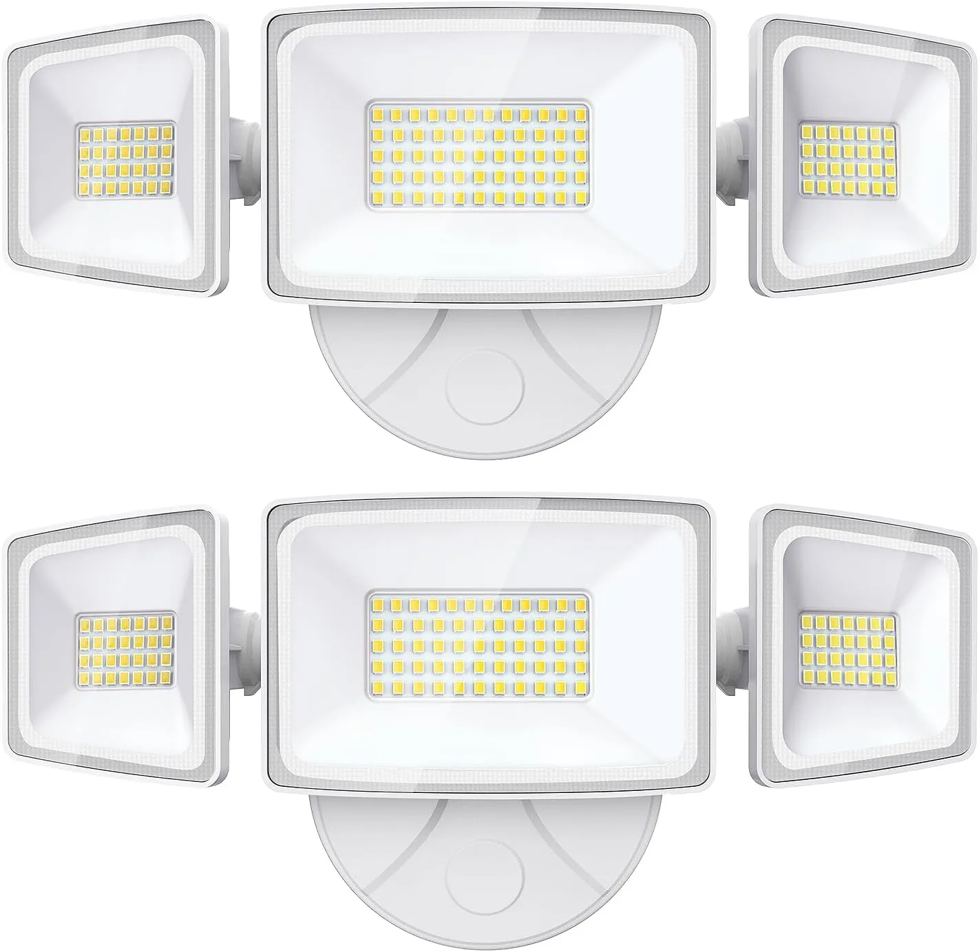 Onforu 2 Pack 60W Flood Lights Outdoor, 6000LM LED Flood Lighting Outdoor Switch Controlled, IP65 Waterproof Exterior Floodlight Fixture with 3 Adjustable Heads, 6500K Security Light for Garage Yard