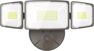 Onforu 60W Flood Lights Outdoor, 6000LM Brightness Security Lights Switch Controlled, 3 Adjustable Heads, IP65 Waterproof, 6500K Wall Mount Exterior LED Flood Light