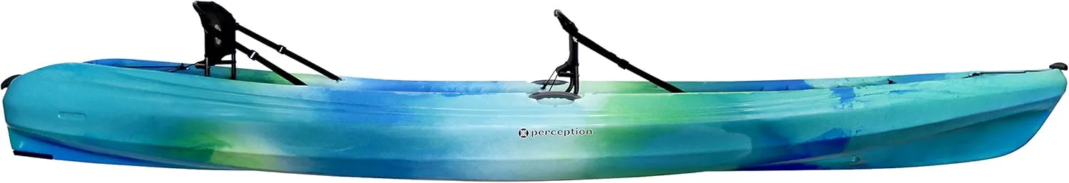 Perception Tribe 13.5 Sit on Top Tandem Kayak for All-Around Fun Large Rear Storage with Tie Downs