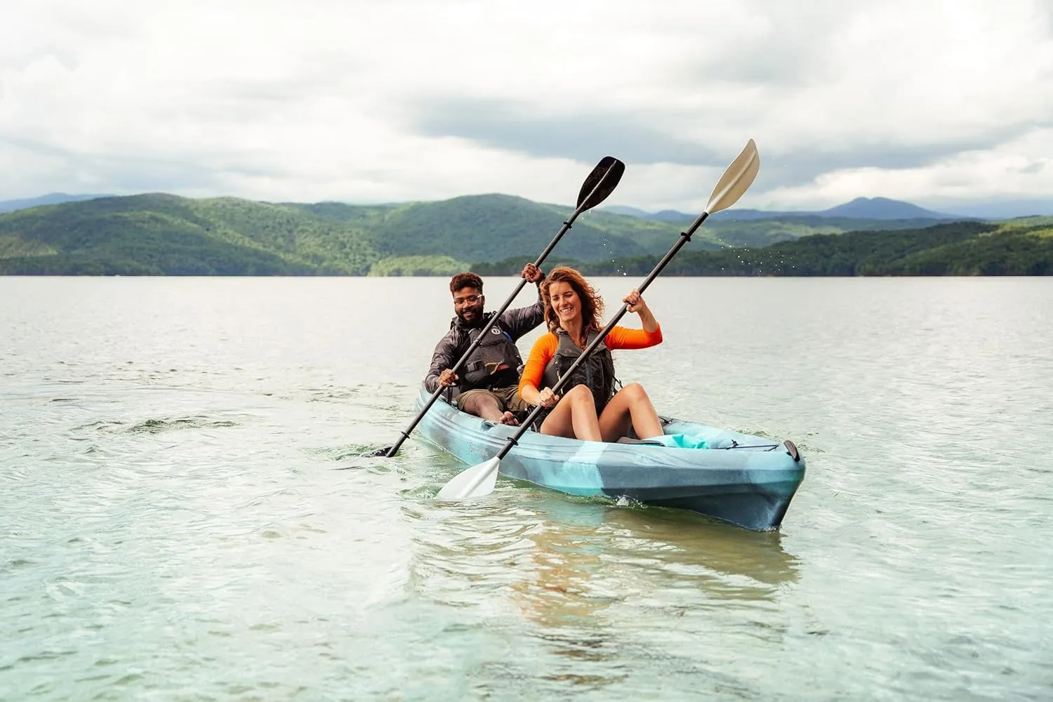 Perception Tribe 13.5 Sit on Top Tandem Kayak for All-Around Fun Large Rear Storage with Tie Downs