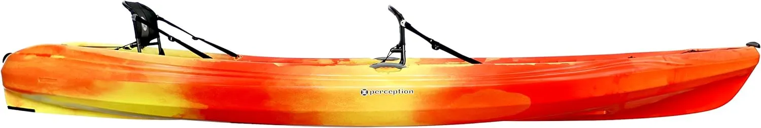 Perception Tribe 13.5 Sit on Top Tandem Kayak for All-Around Fun Large Rear Storage with Tie Downs