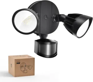 Philips 44W 4200 lm LED Security Light Outdoor w/PIR Motion Sensor, 5000K Daylight Flood Light, Waterproof, Dusk to Dawn, 2 Heads, 4 Modes