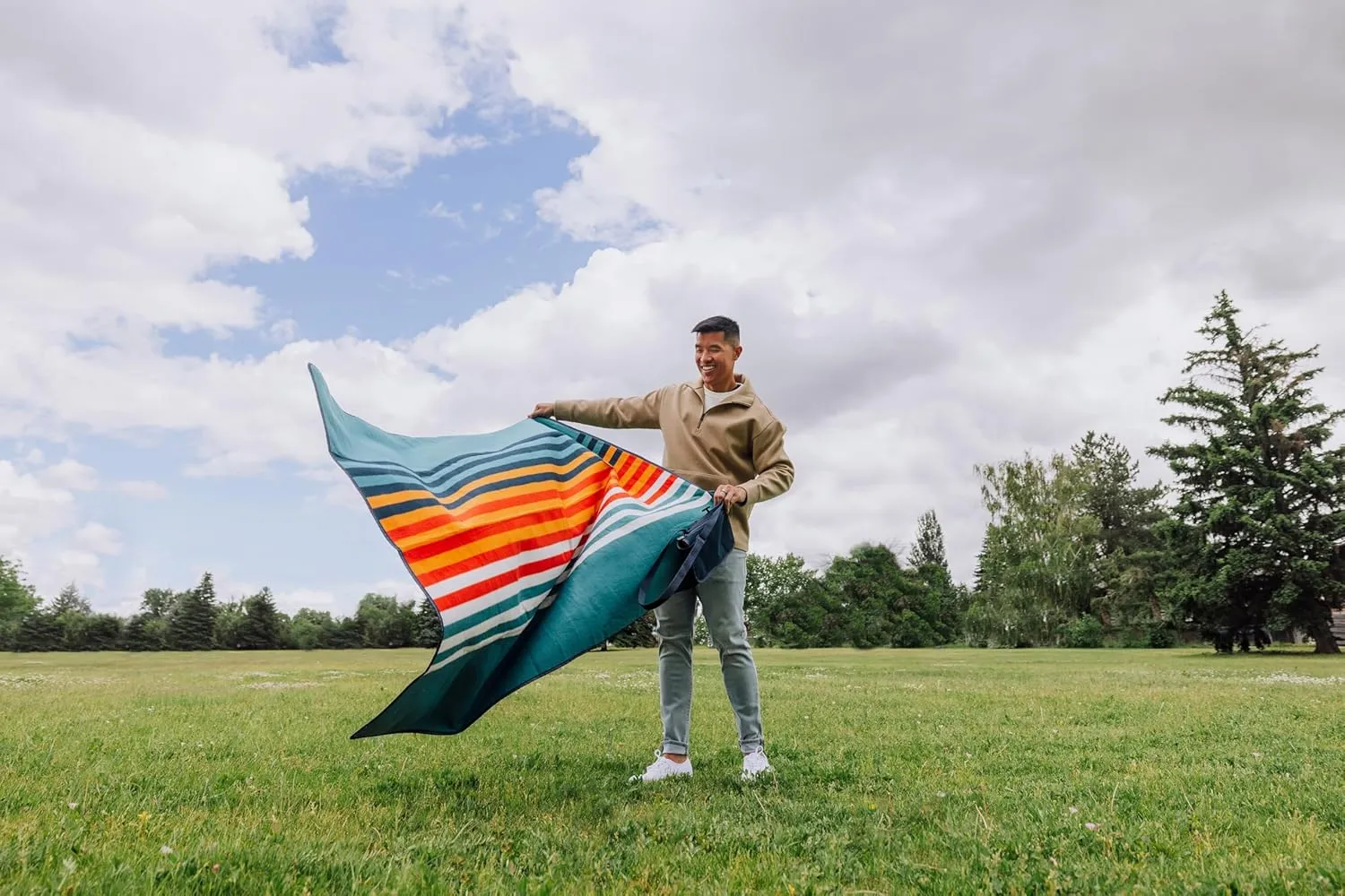 PICNIC TIME Blanket Tote Outdoor Picnic Blanket