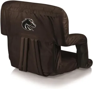 PICNIC TIME NCAA Boise State Broncos Ventura Reclining Stadium Seat with Back Support - Bleacher Seat - Beach Floor Chair