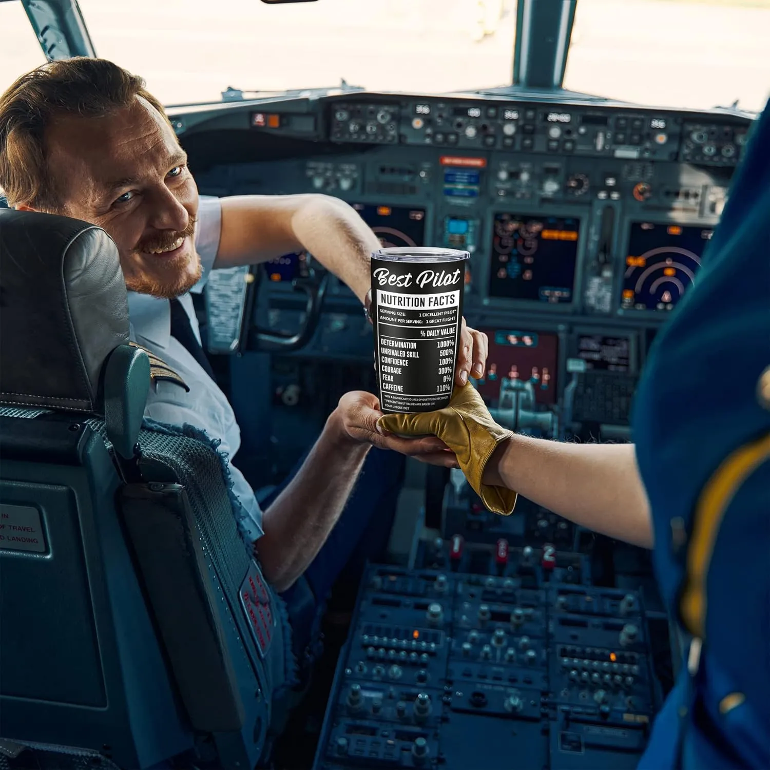 Pilot Gifts for Men, Aviation Gifts for Pilots, Airplane Present for Him, Husband, Son, Graduation Birthday Retirement Ideas Present for Aviator Tumbler 20oz