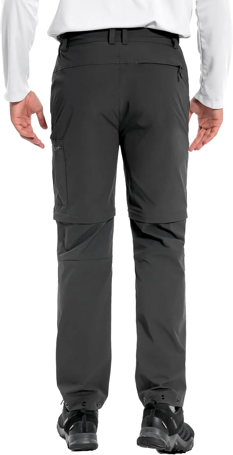 Pioneer Camp Men's Outdoor Convertible Hiking Pants Waterproof Quick Dry Fishing Pant Zip Off Work Trousers