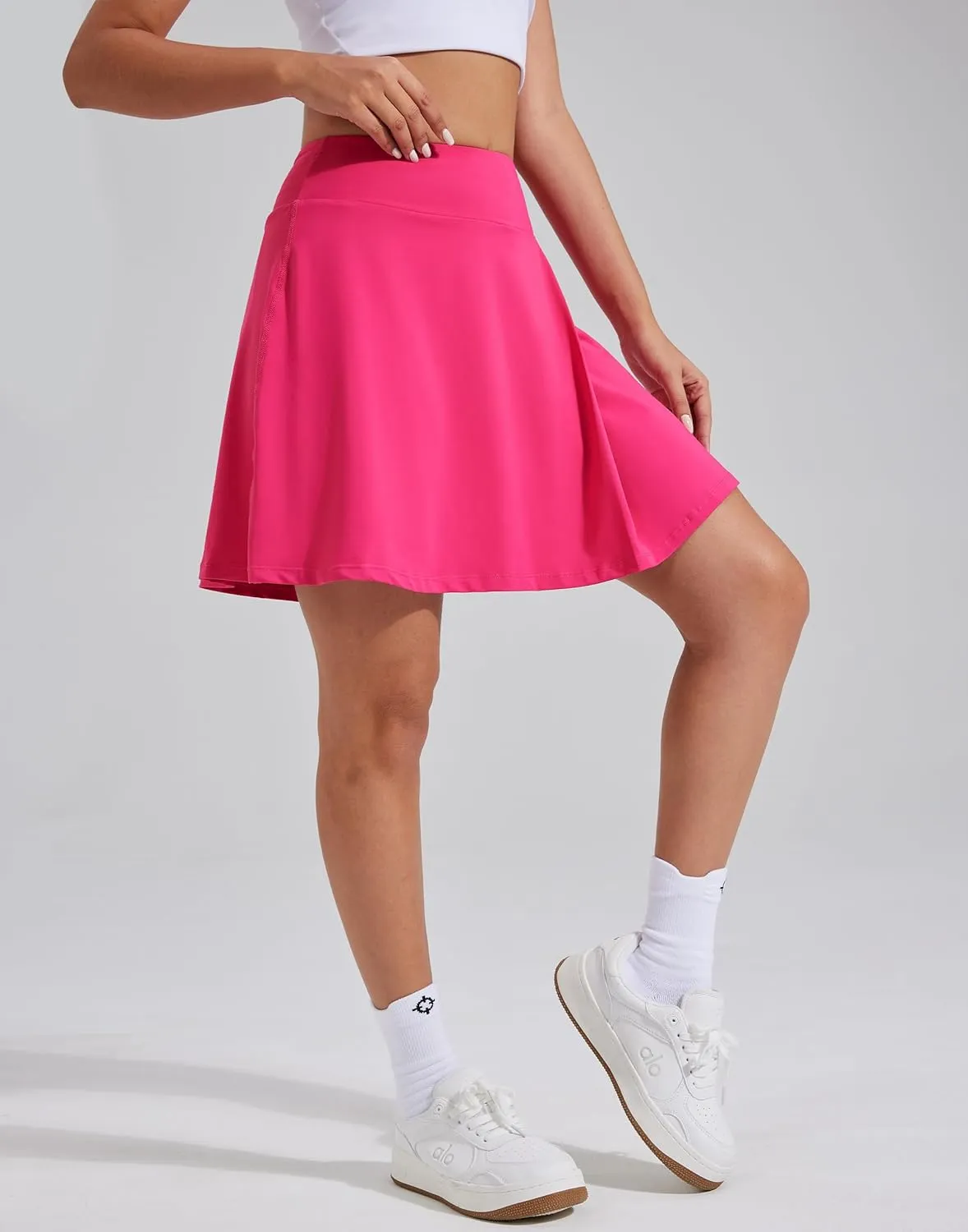 Pioneer Camp Women 18'' Tennis Skirts High Waisted Golf Skort with Shorts Pockets Athletic Long Skirts Workout Running
