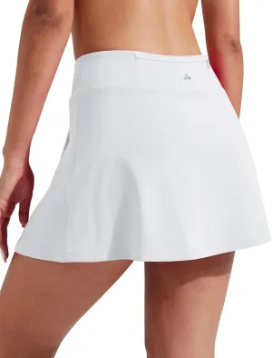 Pioneer Camp Women's 14" Tennis Skirts High Waisted Athletic Golf Skort with Shorts 3 Pockets for Pickleball Workout Running