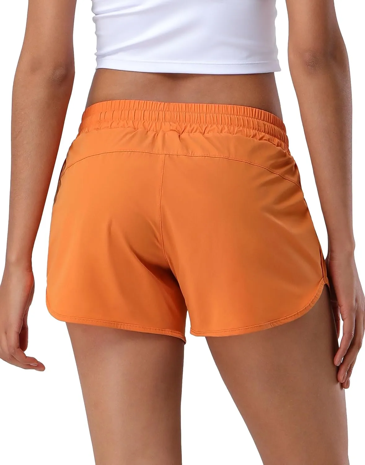 Pioneer Camp Womens Athletic Shorts with Liner 4" Quick Dry Running Gym Shorts Workout Stretchy Active Shorts with Zip Pocket